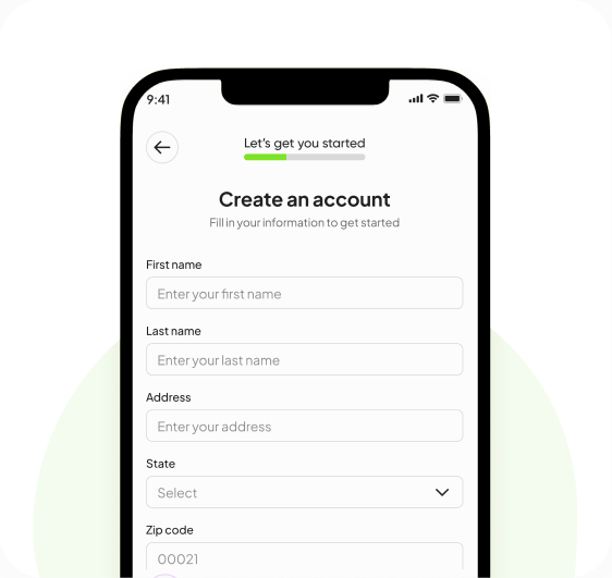 The Paver sign-up screen: Create an account